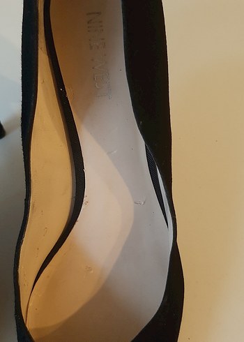 Siyah Süet Stiletto Kadın Topuklu Ayakkabı - Görsel 5