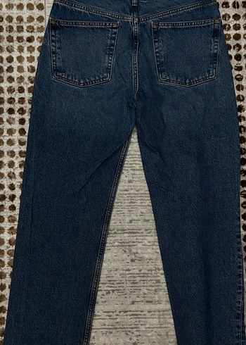 36 Beden mavi Renk Düğmeli Mavi Denim Kadın Pantolon