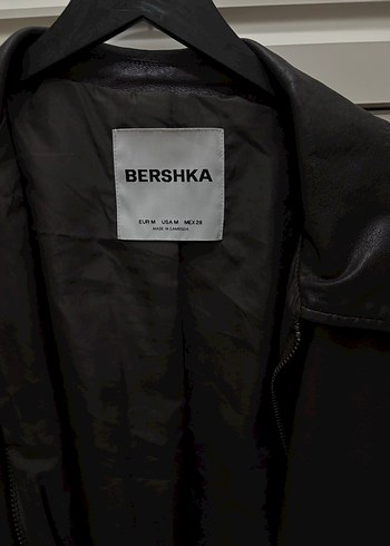 m Beden siyah Renk Bershka Acı Kahve Deri Ceket