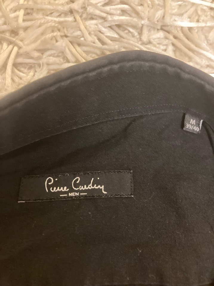 Siyah Erkek  Gömlek, Uzun Kollu, Düğmeli - Görsel 2