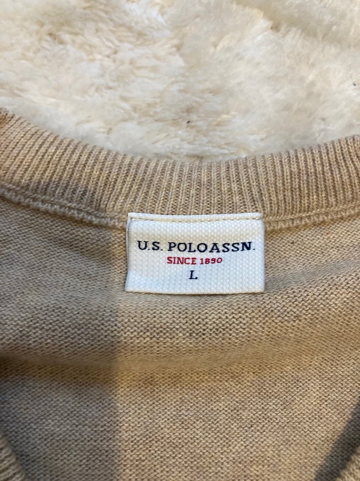 Bej Kadın V Yaka Triko Kazak - Görsel 2