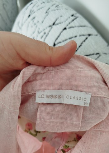 Uzun Kollu Pudra Pembe Keten Gömlek - Görsel 5