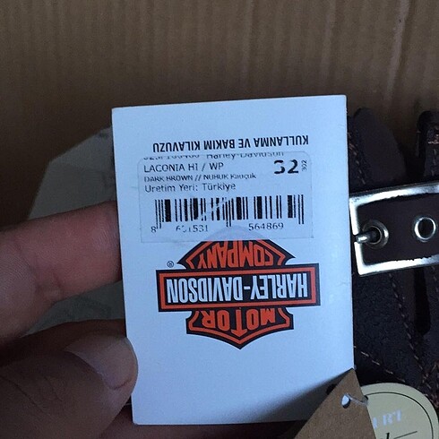32 Beden Harley Davidson Dark Brown Bayan Çizme 32 Numara