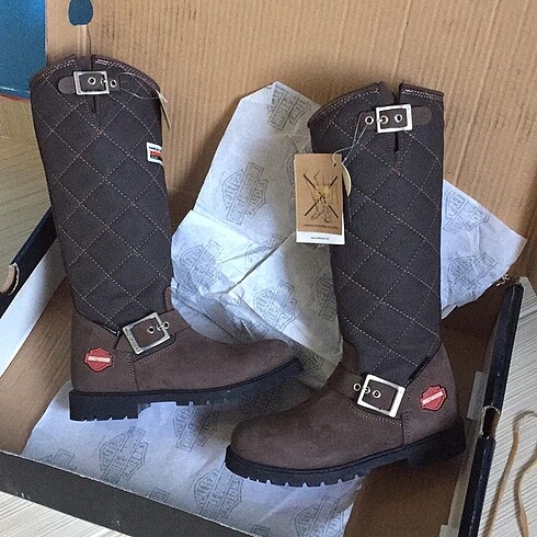 Harley Davidson Dark Brown Bayan Çizme 32 Numara