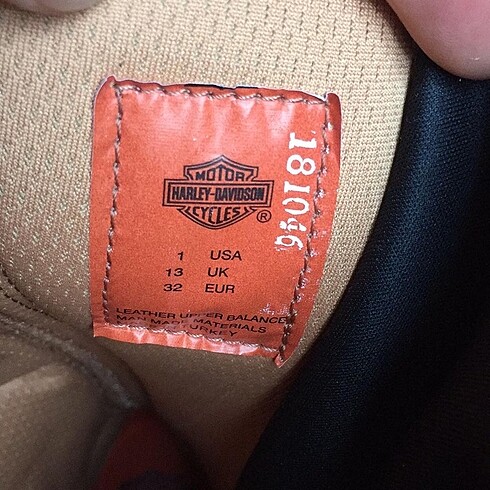 32 Beden kahverengi Renk Harley Davidson Dark Brown Bayan Çizme 32 Numara