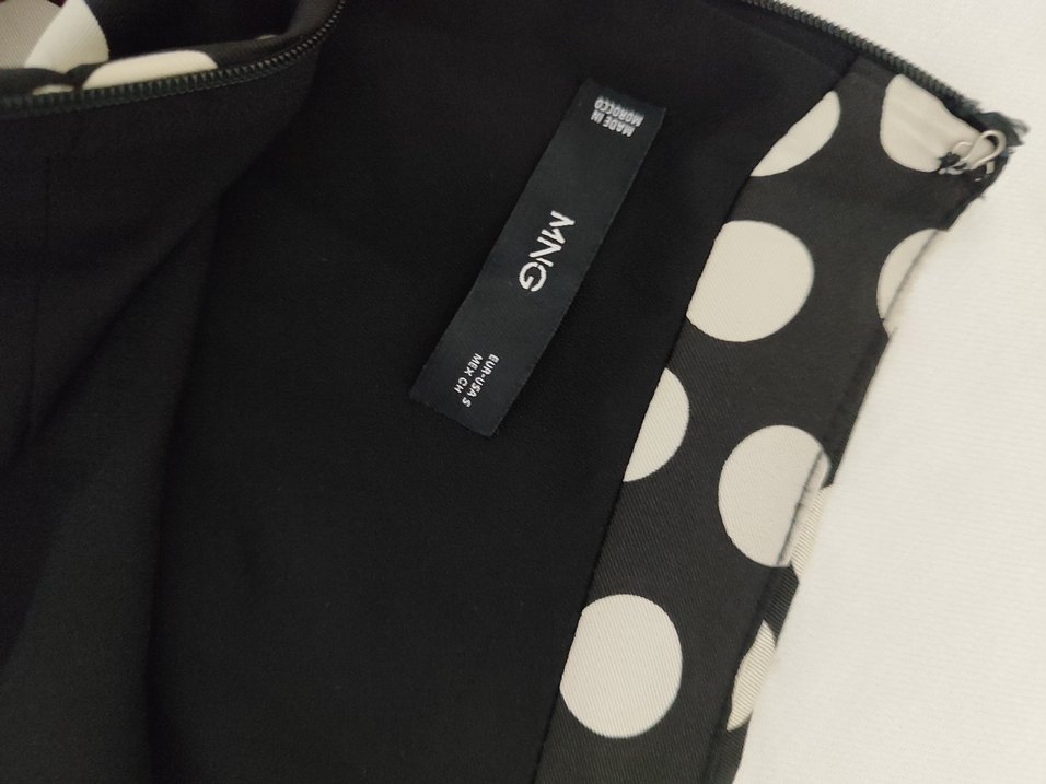 Kadın Siyah Beyaz Puantiyeli Tek Kollu Tulum,saten - Görsel 2