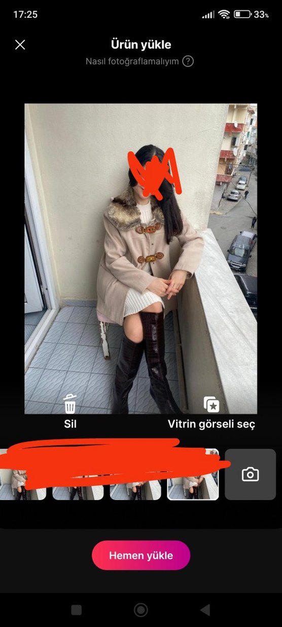 Bej Kürklü Deri Midi Kadın Kaban - Görsel 5