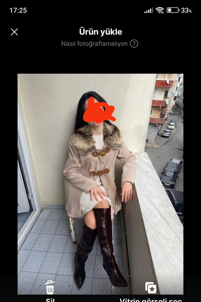 Bej Kürklü Deri Midi Kadın Kaban - Görsel 4