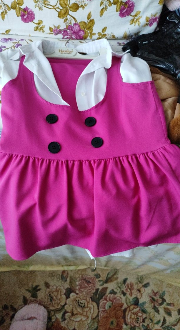 Pembe Mini Bohem Kadın Ürünü Velcro Detaylı 
takım , - Görsel 2