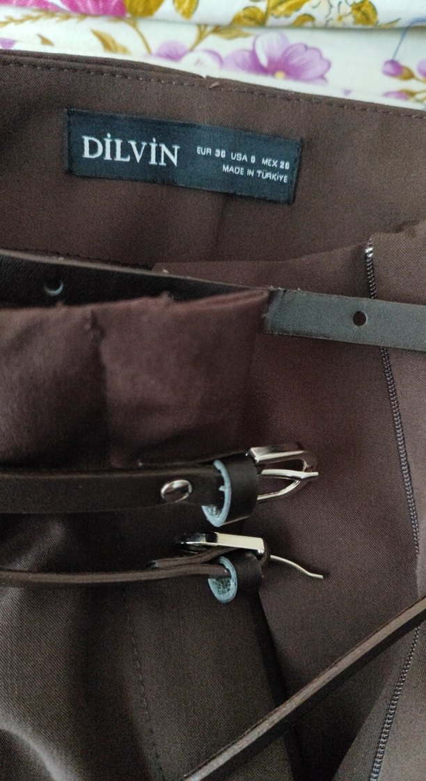 DiLVIN Kahverengi Deri Tokalı Kadın Kemer 36 beden - Görsel 2