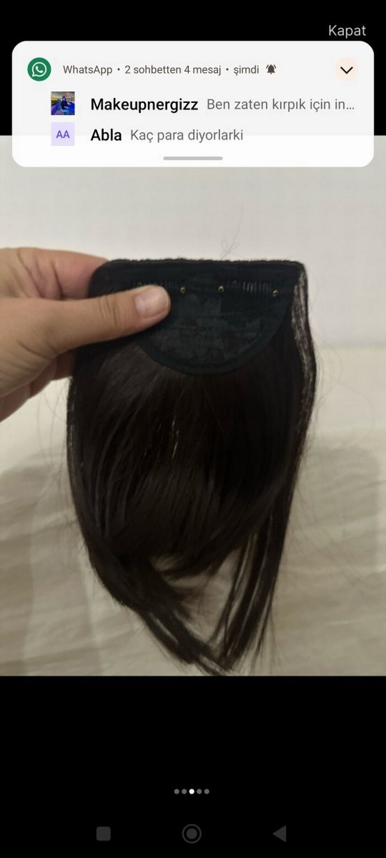 sentetik takma kahkül
koyu kahverengi ve açık kumral renkleri - Görsel 4