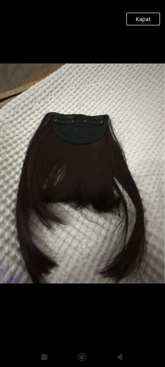 sentetik takma kahkül
koyu kahverengi ve açık kumral renkleri - Görsel 2