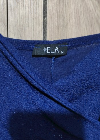 Drapeli Lacivert Uzun Abiye Elbise - Görsel 2