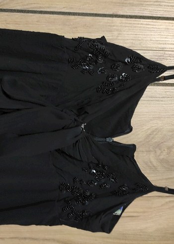 Siyah Straplez Uzun Gotik Abiye Elbise - Görsel 5