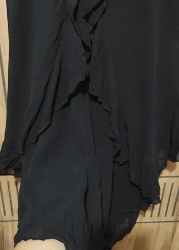 Siyah Straplez Uzun Gotik Abiye Elbise - Görsel 2