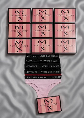 Victoria's Secret Pembe Baskılı Midi Külot