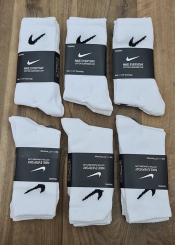 Nike Beyaz Erkek Spor Çorap 6'lı Paket