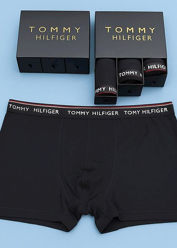 Tommy Hilfiger Siyah Erkek Boxer 3'lü Set