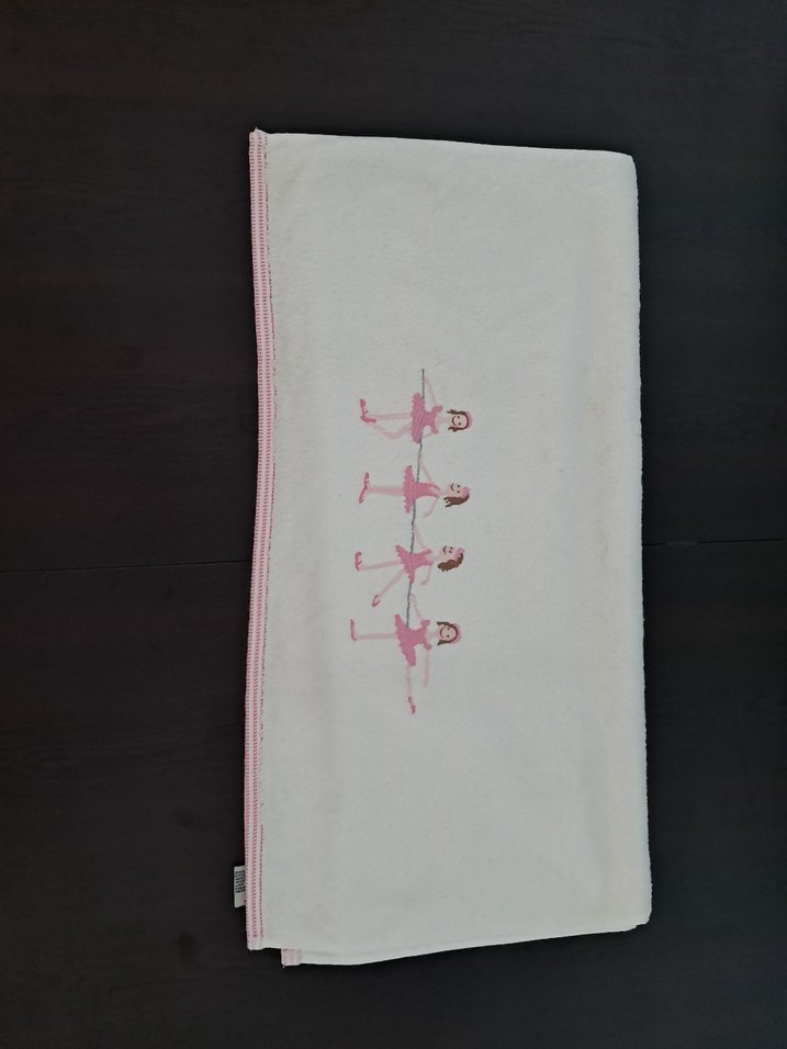 Pembe Nakışlı Pamuk Çocuk havlusu - Görsel 2