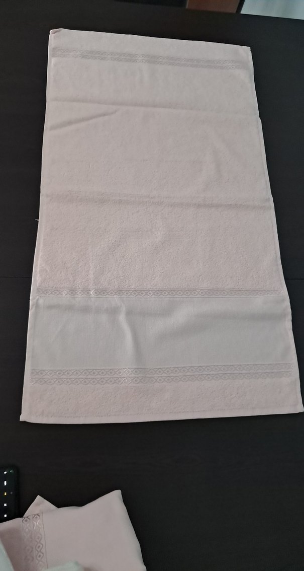 Nakışlı Pastel Pembe havlu - Görsel 2
