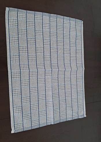 Gri Mavi Kareli Havlu kurulama - Görsel 2