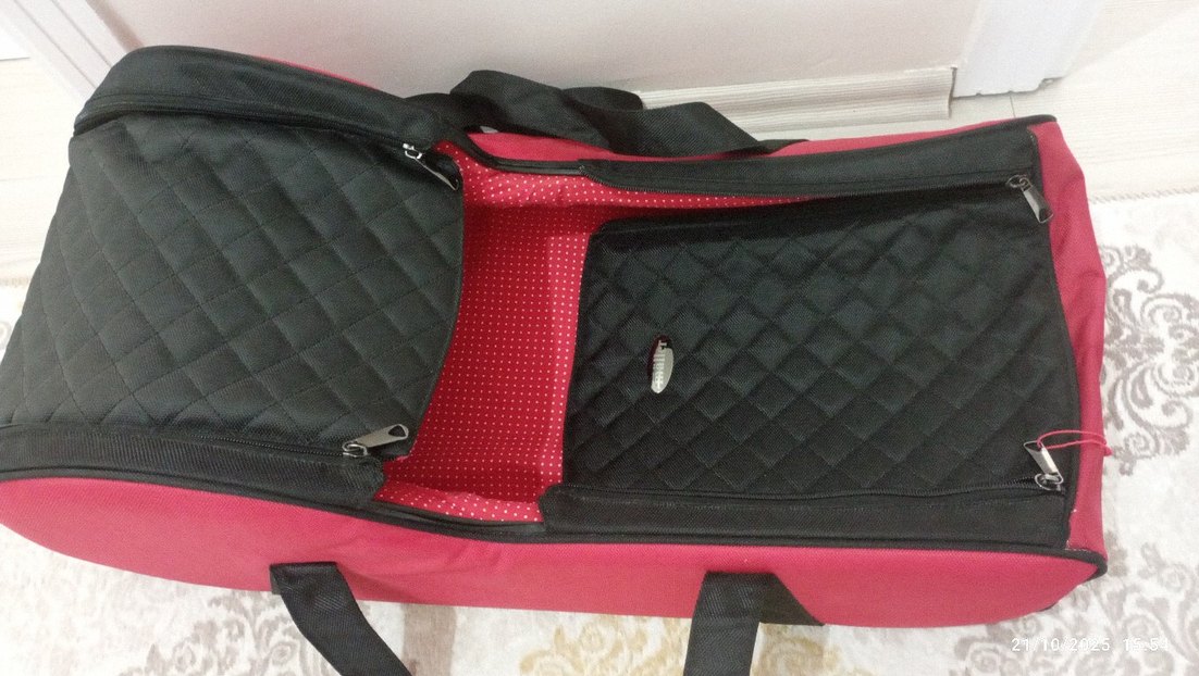 Kırmızı Fermuarlı ana kucağı - Görsel 2