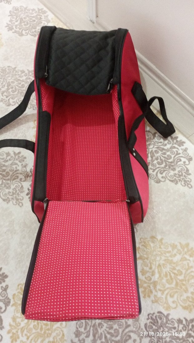 Kırmızı Fermuarlı ana kucağı - Görsel 3