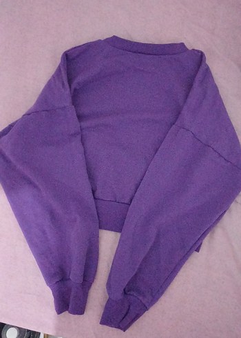 40 Beden Mor Baskılı Kadın Sweatshirt