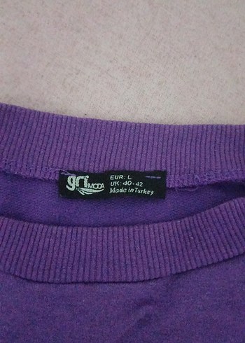 Diğer Mor Baskılı Kadın Sweatshirt