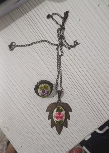 el yapımı kolye ve yüzüğü - Görsel 2