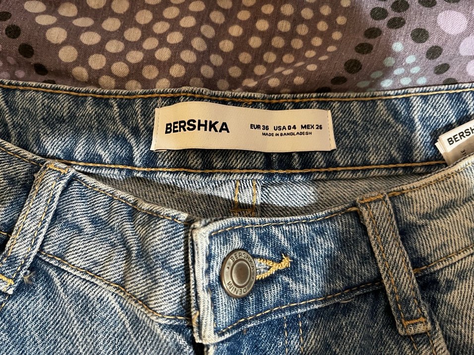 mavi bermuda Bol Kesim Kadın Kot Pantolon - Görsel 2