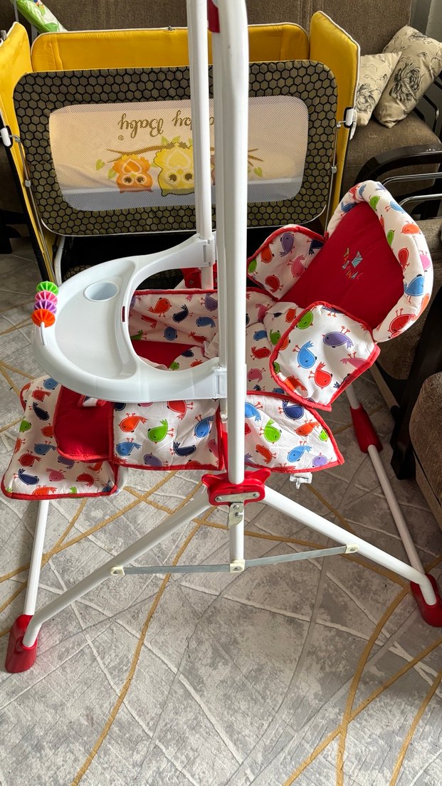 Renkli Çocuk Mama Sandalyesi/salıncak - Görsel 3