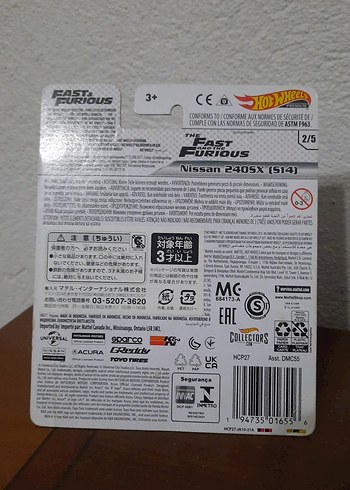  Beden Koyu Kırmızı Hot Wheels Hızlı ve Öfkeli Oyuncak Araba