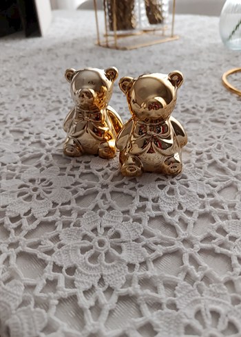 Altın Renkli Ayıcık Figürlü biblo - Görsel 4