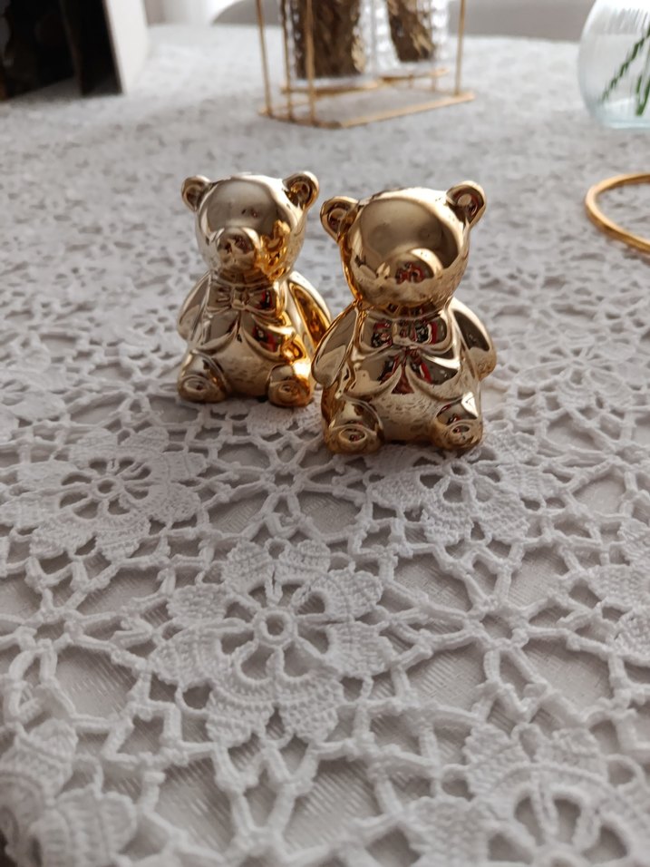 Altın Renkli Ayıcık Figürlü biblo - Görsel 4