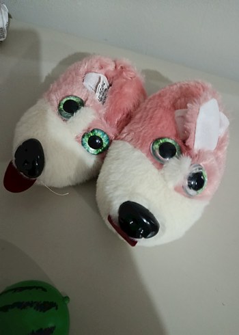 Kız Çocuk Renkli Peluş Sıcak Ev Terliği - Görsel 2