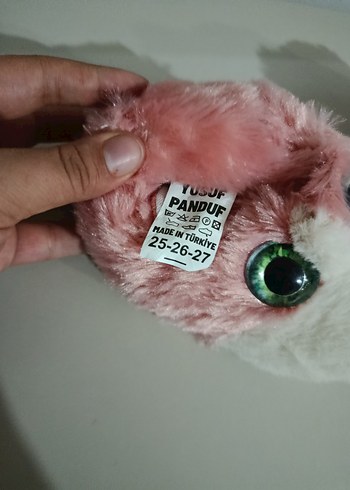 Kız Çocuk Renkli Peluş Sıcak Ev Terliği - Görsel 3