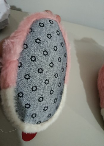 Kız Çocuk Renkli Peluş Sıcak Ev Terliği - Görsel 4