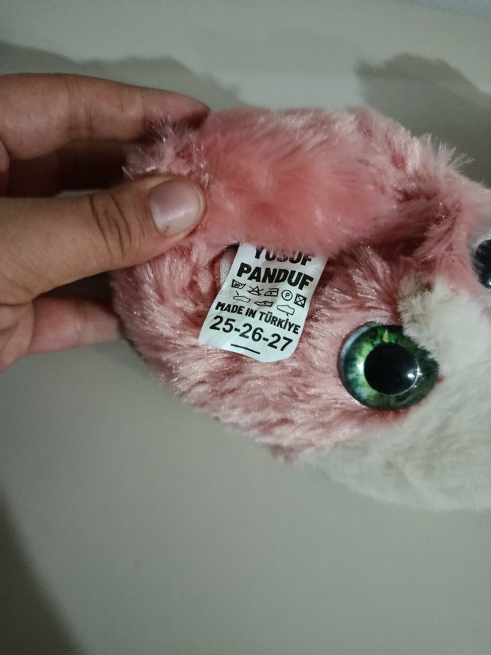 Kız Çocuk Renkli Peluş Sıcak Ev Terliği - Görsel 3