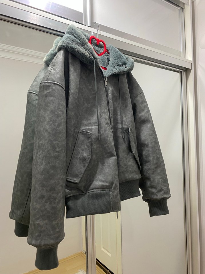 ZARA ÇİFT TARAFLI SUNİ DERİ BOMBER CEKET - Görsel 2