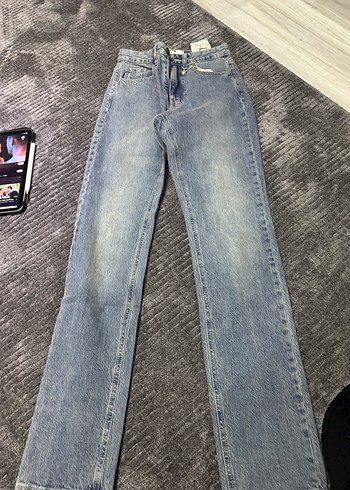 Mavi Batik Desenli Kadın Denim Pantolon