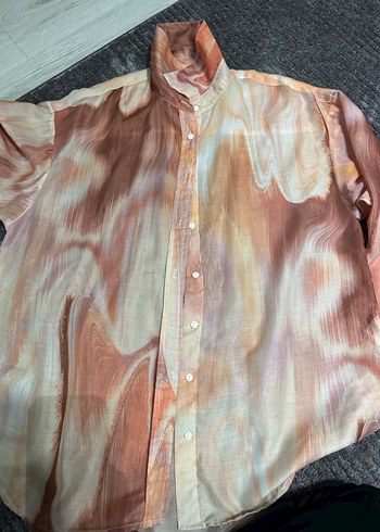 Bej Tie-Dye Kadın Gömlek