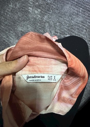 Stradivarius Bej Tie-Dye Kadın Gömlek