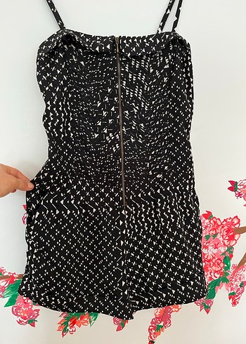 Kadın Siyah Mini Tulum - - Görsel 7