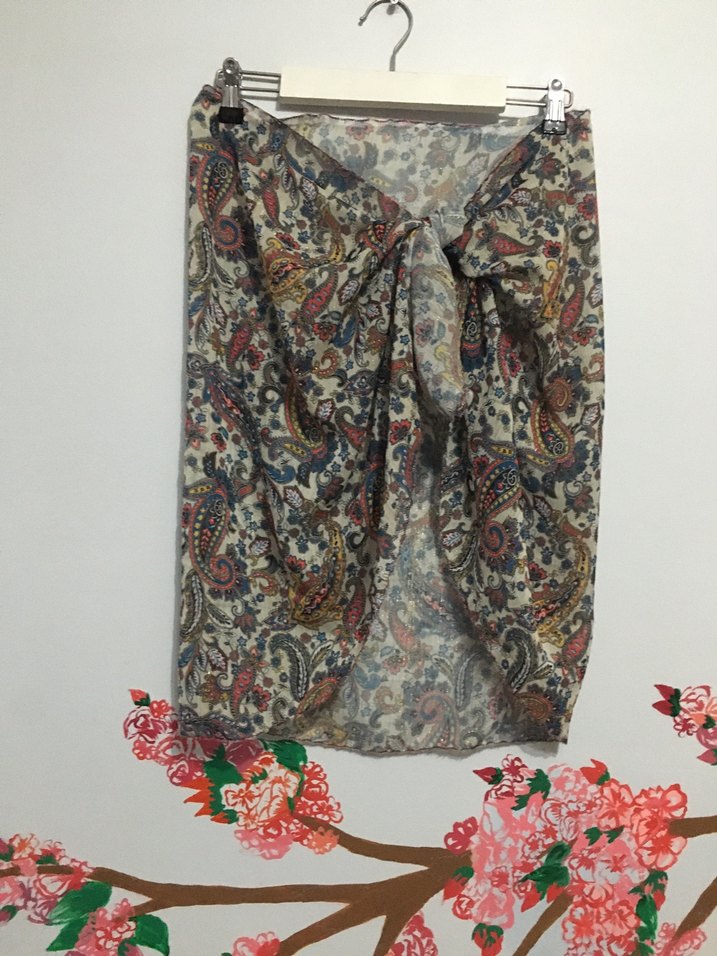 Bohem Çok Renkli Gri Desenli Kadın Pareo - Görsel 2