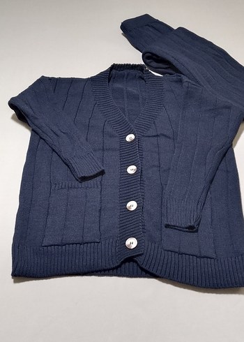 Kadın Lacivert Triko Hırkalı takım - Görsel 3