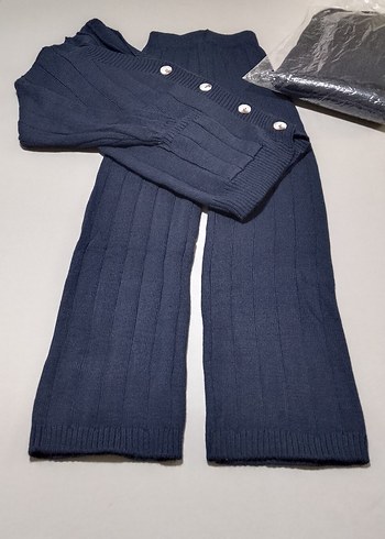 Kadın Lacivert Triko Hırkalı takım - Görsel 5