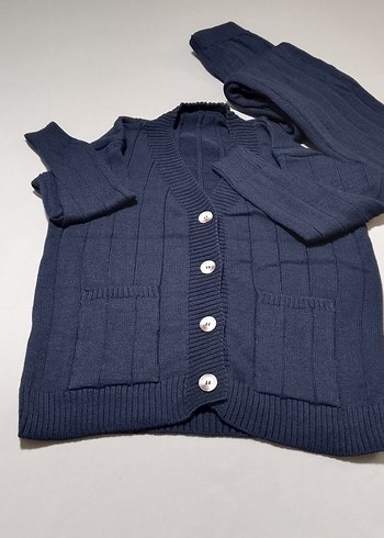 Kadın Lacivert Triko Hırkalı takım - Görsel 2