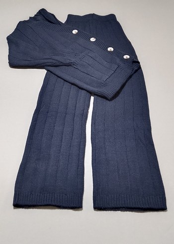 Kadın Lacivert Triko Hırkalı takım - Görsel 6