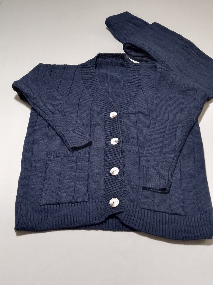 Kadın Lacivert Triko Hırkalı takım - Görsel 3